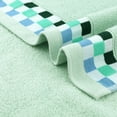 thumbnail image 4 of REGALWOVEN Hand Towels for Bathroom Cotton Striped Pattern Absorbent Soft Decorative Hands Face Towel Light Green 2-Piece, 4 of 5
