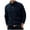 Dark Blue, variant on Herrnalise Mens Faux Fur Coat Winter Long Sleeve Pockets Turn Down Collar Knitted Sweater Cardigan Long Trench Coat Motorcycle Jakcet