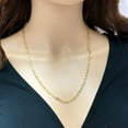 thumbnail image 3 of Paperclip Chain Necklace 14K Gold Plated Sterling Silver 2.5MM - 5.5MM, Made In Italy, Next Level Jewelry, 3 of 6