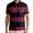 Wine, variant on Mens Polo Shirts Casual Short Sleeve Striped Lapel Buckle Breathable Pullover Tops Loose T Shirts for Man Black L