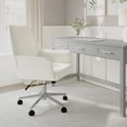 thumbnail image 2 of Martha Stewart Upholstered Office Chair in White/Polished Nickel, 2 of 11