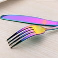 thumbnail image 2 of ReaNea 20 Piece Rainbow Silverware Set Stainless Steel Colorful Flatware Set,Spoons and Forks Cutlery Set Service for 4, 2 of 7