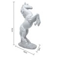 thumbnail image 2 of Estatua de resina de caballo de pie para decoración del hogar, escultura de adorno animal, estatua de resina de caballo trenzado con significado de éxito - Negro, 2 of 5