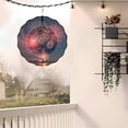 thumbnail image 4 of Vibrant Metal Hanging Wind Spinners - Traditional Chinese Fan Design with Fireworks Pattern for Yard & Garden Decor, 4 of 6