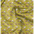 thumbnail image 1 of Soimoi Yellow Cotton Cambric Fabric Rabbit Animal Fabric Prints By Yard 56 Inch Wide, 1 of 6