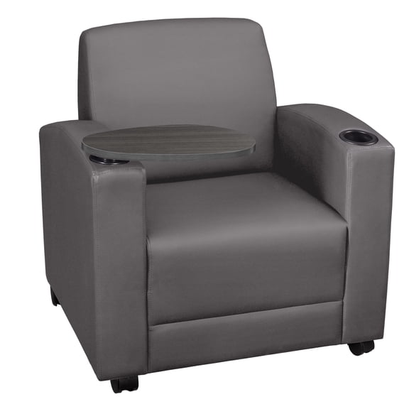 Nova Tablet Arm Vinyl Chair- Grey/Ash Grey