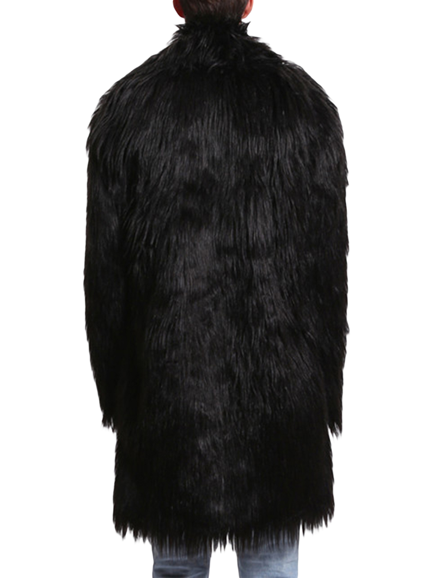 Co MMehjri Men s Winter Coat Long Sleeve Lapel Collar Open Front Furry Co MMehjri Men s Winter Coat Long Sleeve Lapel Collar Open Front Furry