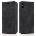 thumbnail image 1 of TECH CIRCLE for Apple iPhone XS Max Wallet Case,Durable Solid Color PU Leather Full Protection Magnetic Closure Flip Stand RFID Blocking Card Slots Phone Cover,Black, 1 of 10