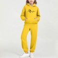 thumbnail image 1 of Cowsor Little Girls Outfits 2 Piece Toddler Long Sleeve Sweatshirt Leggings Pants Clothing Set, 1 of 6