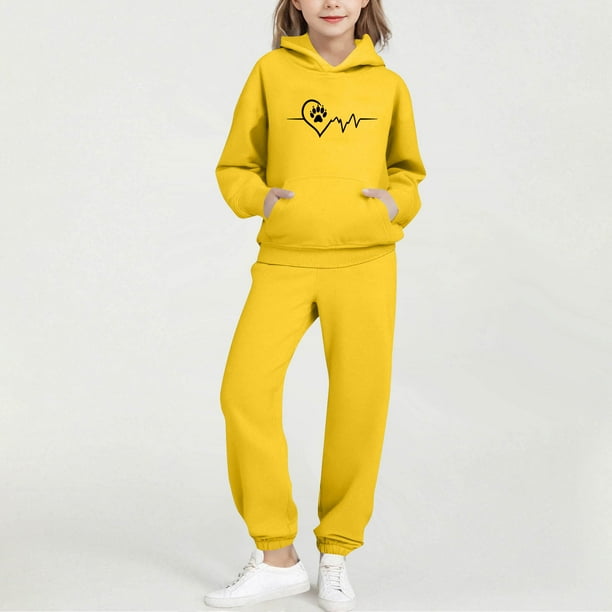 Cowsor Little Girls Outfits 2 Piece Toddler Long Sleeve Sweatshirt Leggings Pants Clothing Set