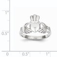 thumbnail image 2 of 10K White Gold Polished Claddagh Ring, 2 of 2