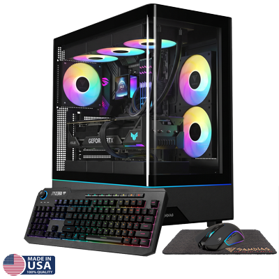 Gigatech Gaming Omega 3 Gaming PC Desktop - Ryzen 7 9700X, RTX 5070, 32GB DDR5, 2TB SSD, RGB, Windows 11, Wi-Fi