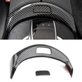 thumbnail image 2 of Stylish Carbon Fiber Black Armrest Box Button Cover for Mercedes Vehicles, 2 of 2