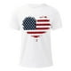 thumbnail image 2 of Mens Casual Manga Corta Botón Abajo Camisetas Estados Unidos Bandera Impresión Cuello Redondo Suéter Camiseta, Poliéster Casual Uso Diario para Hombres, 2 of 5