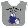 thumbnail image 3 of Inktastic Happy Birthday, Nana- Cute Penguins Boys or Girls Baby Bib, 3 of 4