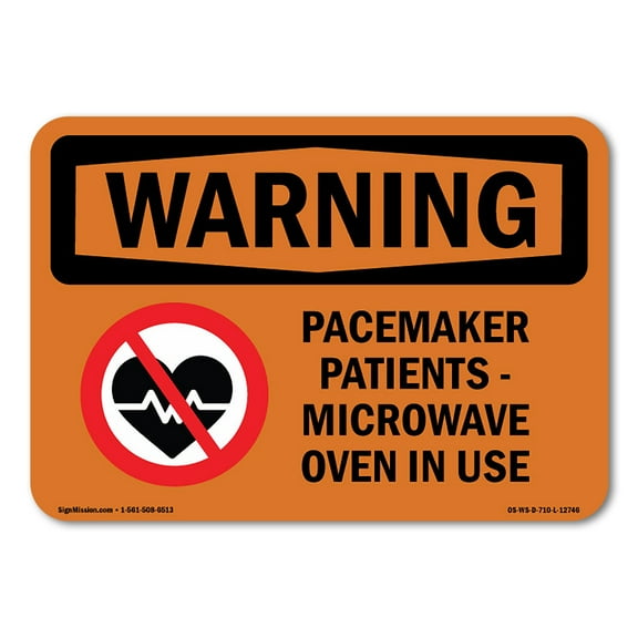 OSHA WARNING Sign - Pacemaker Patients | Aluminum Sign | Protect Your Business, Construction Site, Warehouse & Shop Area | Made in the USA