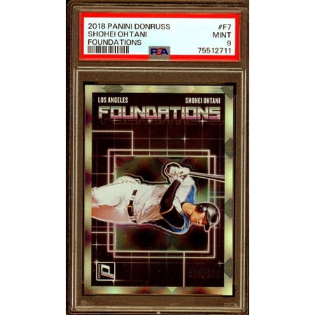 Shohei Ohtani Rookie Card 2018 Panini Donruss Foundations (37/349) #F7 PSA 9