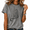 1-Grey, variant on Women's Elegant Leopard Line Art Graphic Washed T-Shirts Short Sleeve Crewneck Minimalist Animal Print Tops Casual Vintage Tees