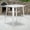 White, variant on Emma + Oliver Commercial Grade 31.5" Square Black Metal Indoor-Outdoor Bar Height Table