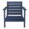 thumbnail image 4 of WestinTrends Avalon Outdoor Modern HDPE Patio Club Chair with Deep Seat Cushions, Navy Blue/Yellow, 4 of 10