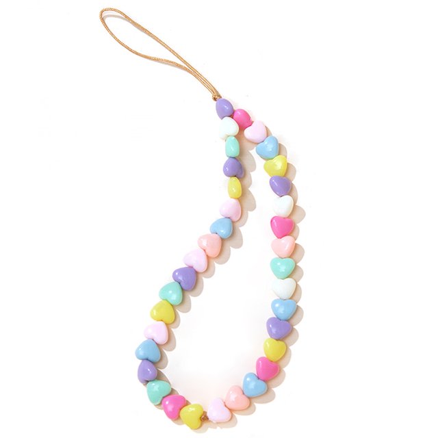 Beaded Phone Strap Colorful Decorative Phone Charm String Cellphone Wrist Strap