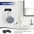 thumbnail image 5 of Matte Black Bathroom Hardware Set, 4-Piece Bath Towel Bar Set SUS304 Stainless Steel Towel Rack Set for Bathroom, 23.6 inches Bathroom Towel Holder Set Wall Mounted, 5 of 12
