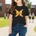 thumbnail image 5 of Piuwrlz Short Shirts Sleeve Kids Girls Graphic T-Shirts Cotton Pullover Black Size 9 Years, 5 of 10
