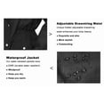 thumbnail image 4 of Rain Jacket Women Lightweight Raincoat Waterproof Windbreaker Striped Climbing Outdoor Hooded Trench Coats, 4 of 8