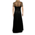 thumbnail image 2 of JS COLLECTION Womens Black Embellished Pleated Lace Short Sleeve Illusion Neckline Maxi Evening Empire Waist Dress 12, 2 of 2