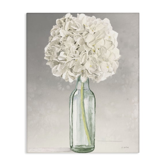 Stupell Industries Farmhouse Beautiful Jar Flowers Grey Green Canvas Art, 16 x 20, by James Wiens