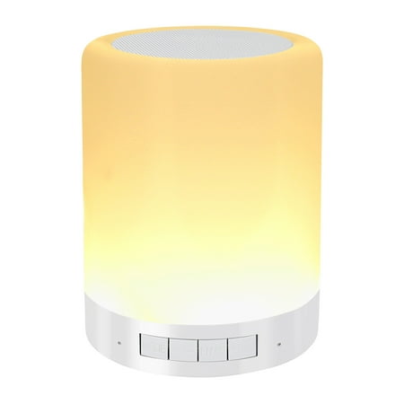 

MARCUVMK Bluetooth Speaker Night Light Portable Bedside Light Strike Control RGB Multi-color Color Changing LED Bedroom Light MP3 Player