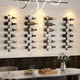 thumbnail image 4 of 24 Bottles Wall Mounted Wine Rack, Detachable Wall Hanging Bottle Holder, Use as One or Four, DIY Display, Storage Racks for Wine, for Restaurant, Bar, Cellar, 4 of 8