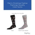 thumbnail image 2 of MeMoi Men's Christmas Festive Flamingo Bamboo Blend Crew Socks - Mens - Male, 10-13, Medium Gray Heather, 2 of 7