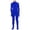 Blue, variant on Unisex Full Body Jumpsuit Stretch Bodysuit Turtleneck Zentai Suit for Party and Stage Performance