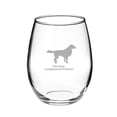 thumbnail image 1 of German Longhaired Pointer Deep Etched Stemless Red Wine Glass, 1 of 1