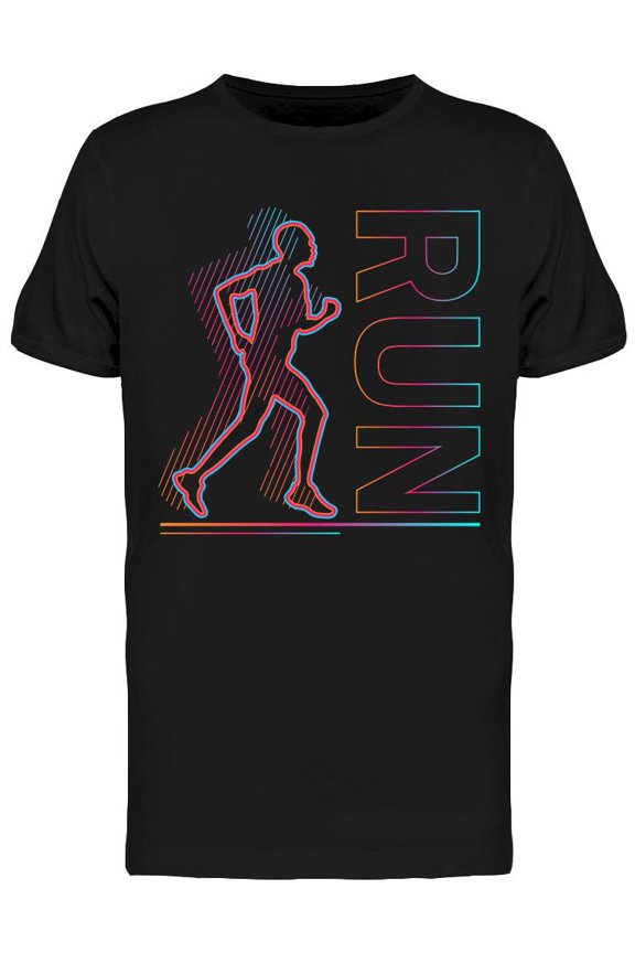 Run Graphic T-Shirt Men -Image by Shutterstock, Male x-Large