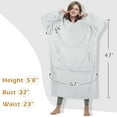 thumbnail image 2 of Catalonia Full Body Oversized Blanket Hoodie Sweatshirt, Extra Long Wearable Fleece Pullover, Gift for Adult Men Women Wife Girlfriend, 2 of 6