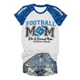 thumbnail image 4 of Womens Sequin Football Shirts 2025 Game Day Funny Graphic Short Sleeved Tops Summer Trendy Casual Pullover Tee Blouses, 4 of 5
