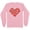 Pink, variant on Strawberry Heart Long Sleeve Shirt Unisex Large White