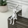 thumbnail image 5 of 2.3-Inch Modern Metallic Bunny Figurines - Shiny Sitting Rabbit Statues in Gold, Silver, Pink for Shelf, Table, Office, Living Room, Car Dashboard Decor, 5 of 9
