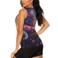 thumbnail image 3 of Uemuo Dreamy Dandelion Sunset Pattern Workout Tank Tops for Women Breathable Moisture-wicking tank top Sleeveless Running Loose Fit Yoga Tops Active Shirts Sports Gym Exercise, 3 of 9