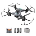 thumbnail image 2 of 2.4GHz 4CH RC Drone Evitación de obstáculos FPV Cuadricóptero plegable (Batería gris 3) Likrtyny juguetes de los niños, 2 of 9