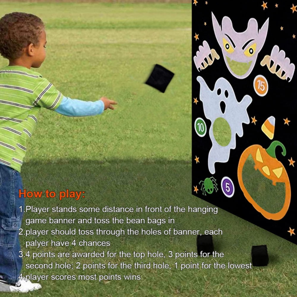 Halloween Hanging Toss Game with 3 Bean Bag Indoor Outdoor Party Game
