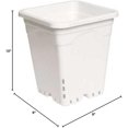 thumbnail image 1 of Pot Blanc Carré 9 Pouces x 9 Pouces, 10 Pouces de Haut (5 Pots/3 Gallons Chacun), 1 of 2