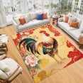 thumbnail image 3 of Modern 3D White Wall Tiger Carpet Angry Ink Dot High Precision Printing Anti-Slip Anti-Fatigue Home Use Machine Washable Durable Carpet for Living Room Bedroom Zoo Decor (6, 3x5ft), 3 of 7