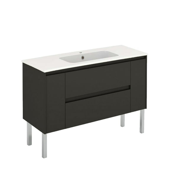 Ws Bath Collections Ambra 120F Ambra 48" Free Standing Single Basin Vanity Set - Gloss