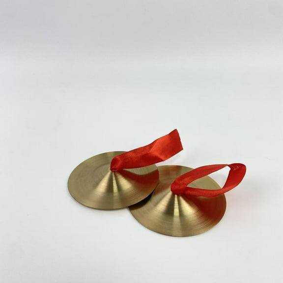 PLDPACASD Cymbals,Vaguelly 1 Pair Hand Cymbals, 6 Inch Small Marching Cymbal Copper Finger Cymbals, Metal Finger Zills with Band Percussion Instrument