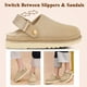 thumbnail image 3 of Zuecos CLOVALUB para mujer con plataforma, pantuflas y zuecos, color beige, 3 of 6