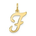 thumbnail image 1 of Diamond2Deal 14K Yellow Gold Letter F Initial Charm Pendant for Women, 1 of 5