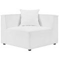 thumbnail image 1 of Modway Saybrook Fabric Upholstered Outdoor Patio Sofa Corner Chair in White, 1 of 6